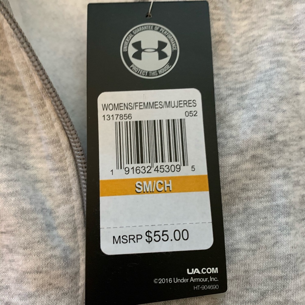 NWT Under Armour Light Gray & Pink Zip Up Jacket - Picture 7 of 7